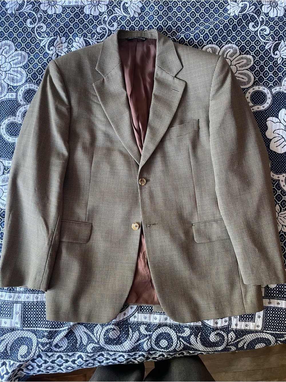 100% wool houndstooth blazer 40S